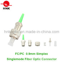 FC APC 0.9mm Simplex Singlemode Fiber Optic Connector